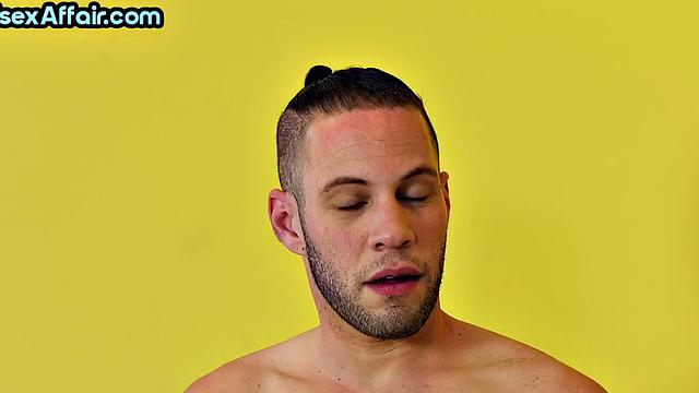 Facial bisex babe riding cock in 3some until cumshot