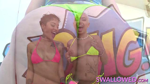 Triple Suck Off With Lena, Sofi, and Katrina