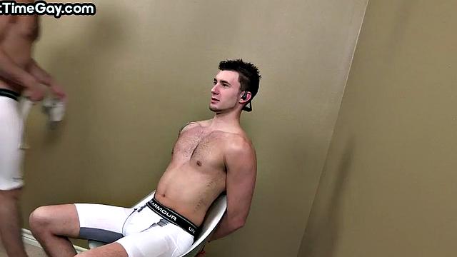 Submissive stud 1st time goes gay in analtoying BDSM