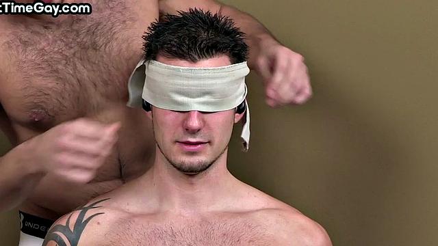 Submissive stud 1st time goes gay in analtoying BDSM