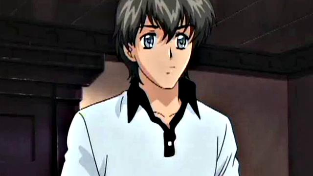 A Japanese cartoon brunette get her pussy toyed and drilled in doggystyle reverse cowgirl