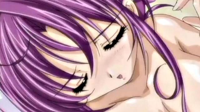 A Japanese cartoon brunette get her pussy toyed and drilled in doggystyle reverse cowgirl