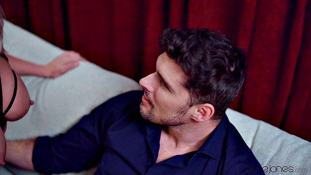 Big tits blonde birthday treat