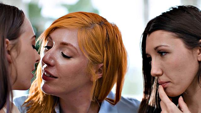 MOMMY'S GIRL - Horny MILF Lauren Phillips Fucks Virgin Lily Larimar & Her Bestie