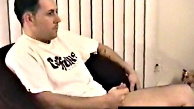 Straight jock gets jerked off while receiving blowjob from DILF