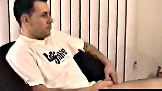 Straight jock gets jerked off while receiving blowjob from DILF