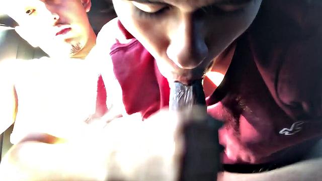 Latino twink breeded on backseat until cumshot