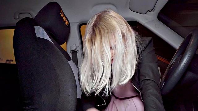 Driving slut fucked in car outdoors by instructor