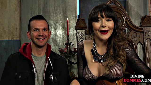 Cockslapping femdom mistress being real mean