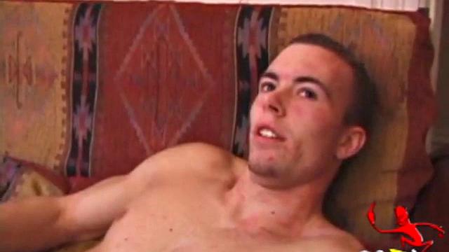 Straight Skater Carson is ready to jack off for all the chicks he imagines are watching. When the clothes strip off his cock stiffens up and after a good stroking he pops his cum load and licks it up.