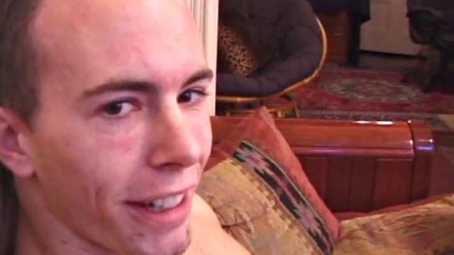 Straight Skater Carson is ready to jack off for all the chicks he imagines are watching. When the clothes strip off his cock stiffens up and after a good stroking he pops his cum load and licks it up.