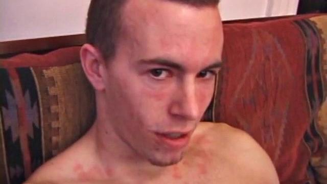 Straight Skater Carson is ready to jack off for all the chicks he imagines are watching. When the clothes strip off his cock stiffens up and after a good stroking he pops his cum load and licks it up.