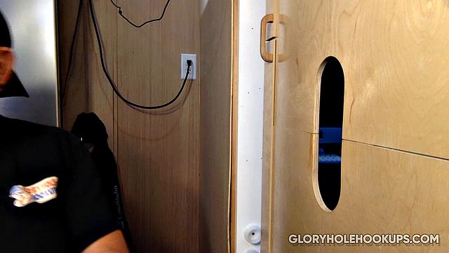 Latino Gets Head At Gloryhole