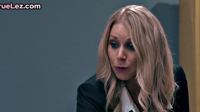 Strapon college dyke banging teacher in 3some