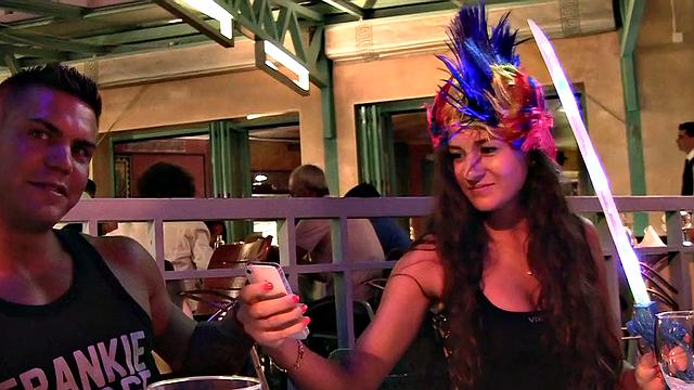 Hardcore banging in the open at night with young gf