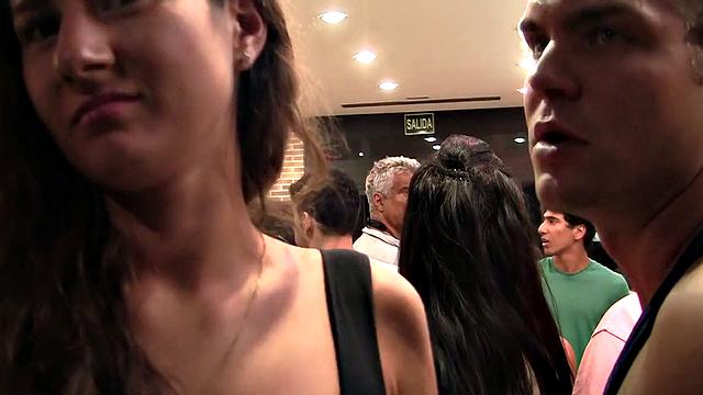 Hardcore banging in the open at night with young gf