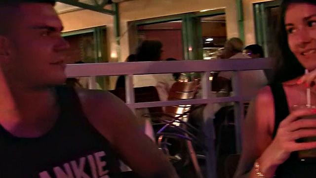 Hardcore banging in the open at night with young gf