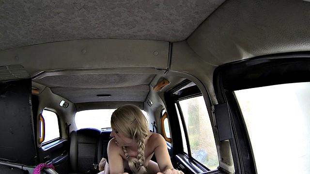 Blonde Pigtails Gets Spanked & Fingered Hard in Doggystyle & Blowjob Action