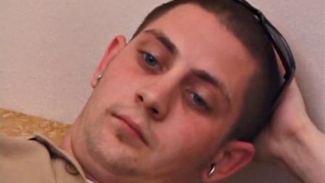 Aaron Michaels Chilling in Bedroom with Porn Video, Stroking Hard Cock, Fingers Butthole, Shoots Loads of Cum