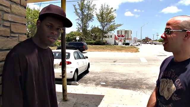 Real Black straight guy agrees to go gay outdoors in public