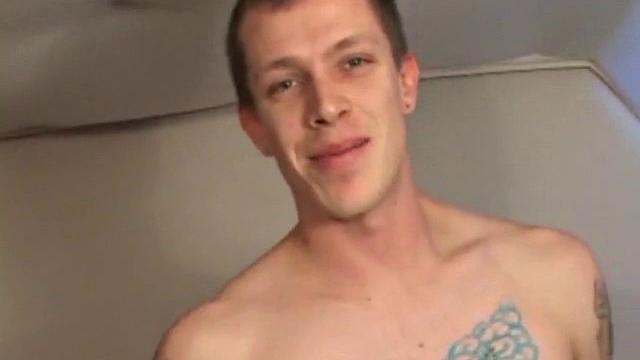 This time it's just Shane and an anal probing sex toy. He raises his knees to his shoulders and begins self-penetration pleasure.