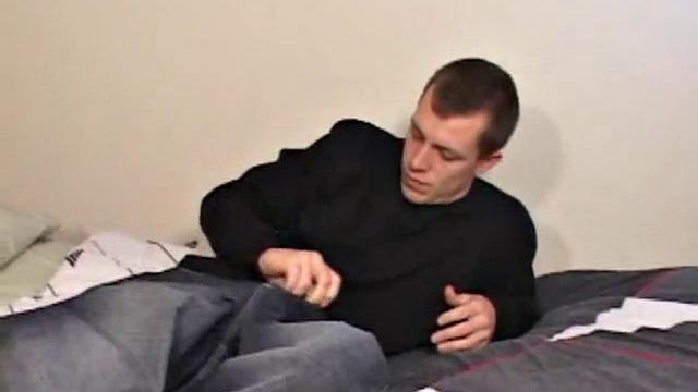 This time it's just Shane and an anal probing sex toy. He raises his knees to his shoulders and begins self-penetration pleasure.