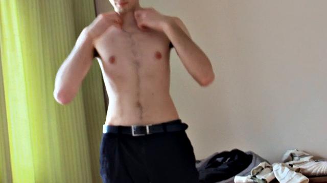 Amateur stud banged by gay dude after giving blowjob