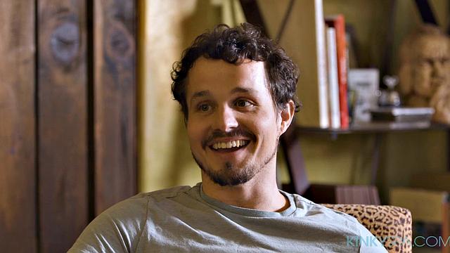 Penelope Woods shows her talents to a new client at the Kinky Spa