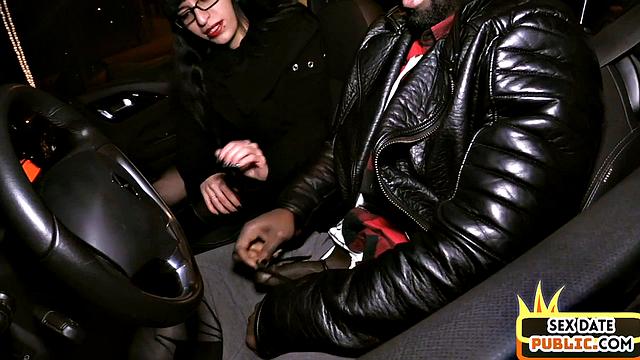 German amateur babe public fucked outdoors by Black man