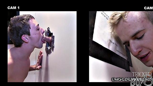 Straight guy takes a shot at the gloryhole and gets more than he bargained for