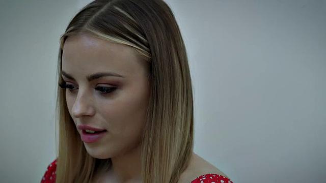 Perkytitted teen cowgirl rides her man on the couch