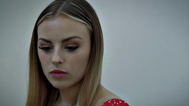 Perkytitted teen cowgirl rides her man on the couch