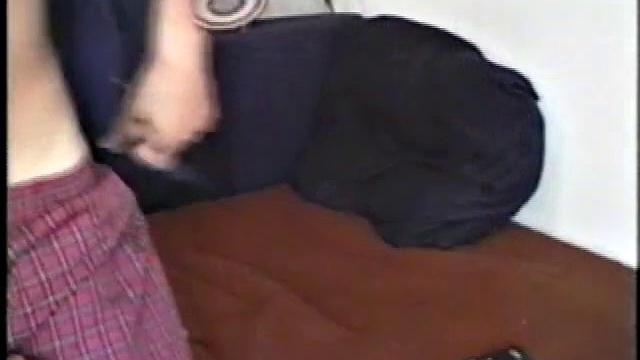 Logan gets up on his knees, pulls his shirt up, strokes his cock, pulls off his boxers and thrusts his ass in our face.