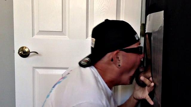 Homemade gloryhole DILF bareback fucked after BJ