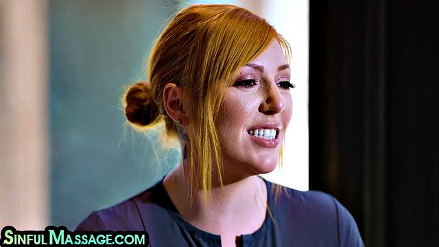 Big-titted masseuse side-fucked by client