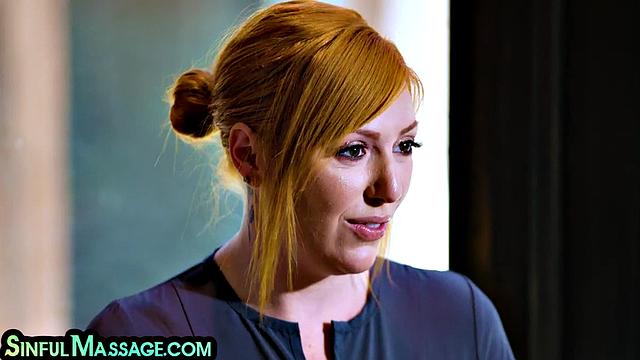 Big-titted masseuse side-fucked by client