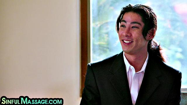 Big-titted masseuse side-fucked by client