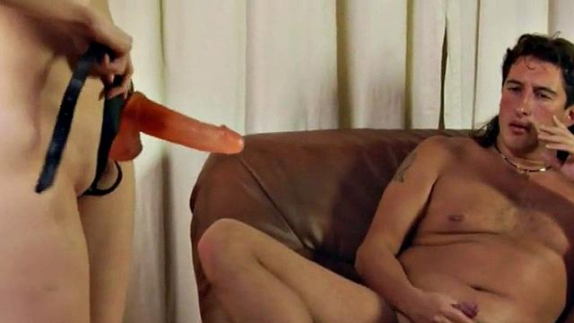 21yo domina pegging loser after jerking