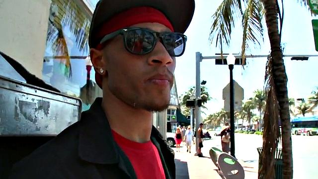 Black stud fucks white bottom in public bus for cum in mouth