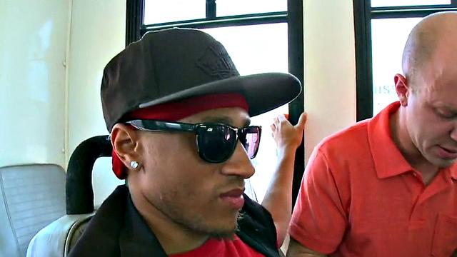 Black stud fucks white bottom in public bus for cum in mouth