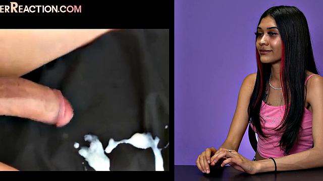 Voyeuristic sluts react to different cock wanking and rate it