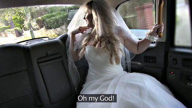 Hot MILF in stockings craves for a hard dick in the backseat