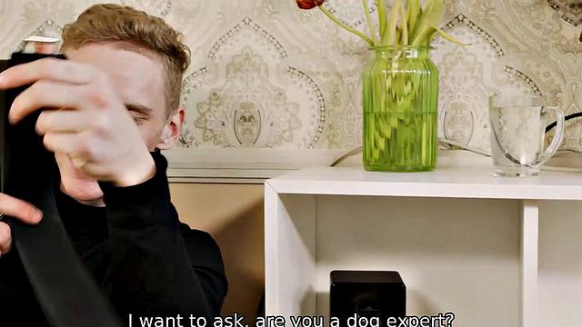 Рыжая репетиторша в очках покорно принимает жёсткий секс в кресле