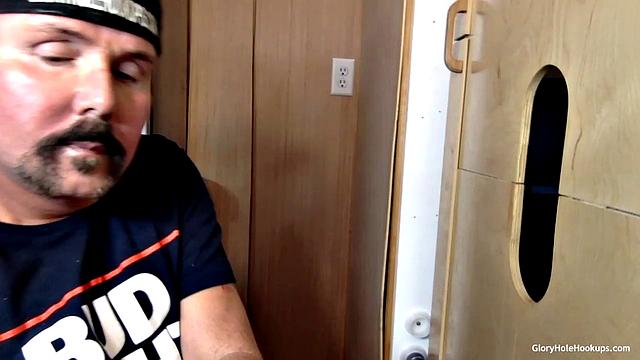 Married Man Takes Gloryhole Ass