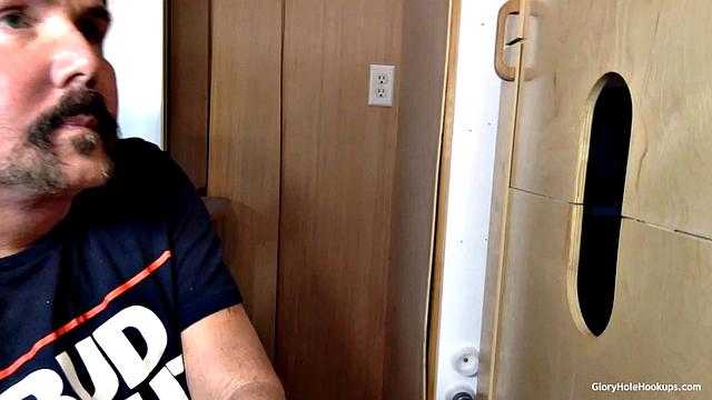 Married Man Takes Gloryhole Ass