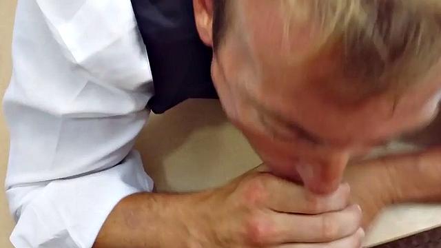 Suited straight DILF agrees to going gay