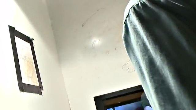 Fooled guy gets gloryhole BJ and facial