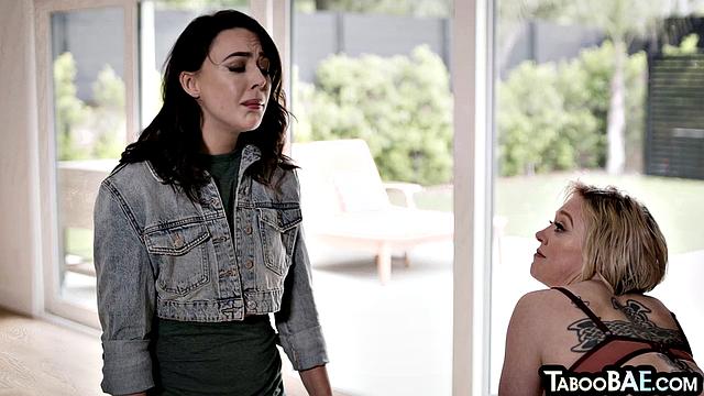 Big-titted MILF and babe nailed in 3way