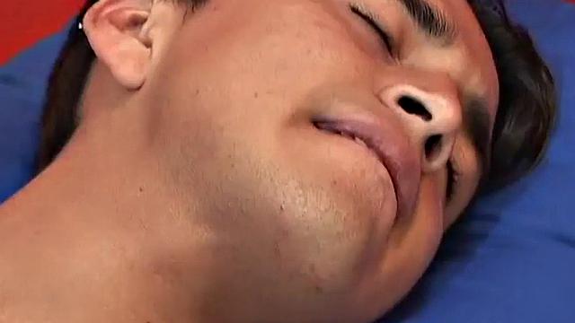 Amateur Latin twink fingers ass and jerks cock in solo action