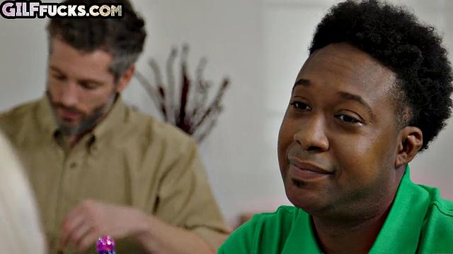 Big-titted GILF doggystyled by BBC lover